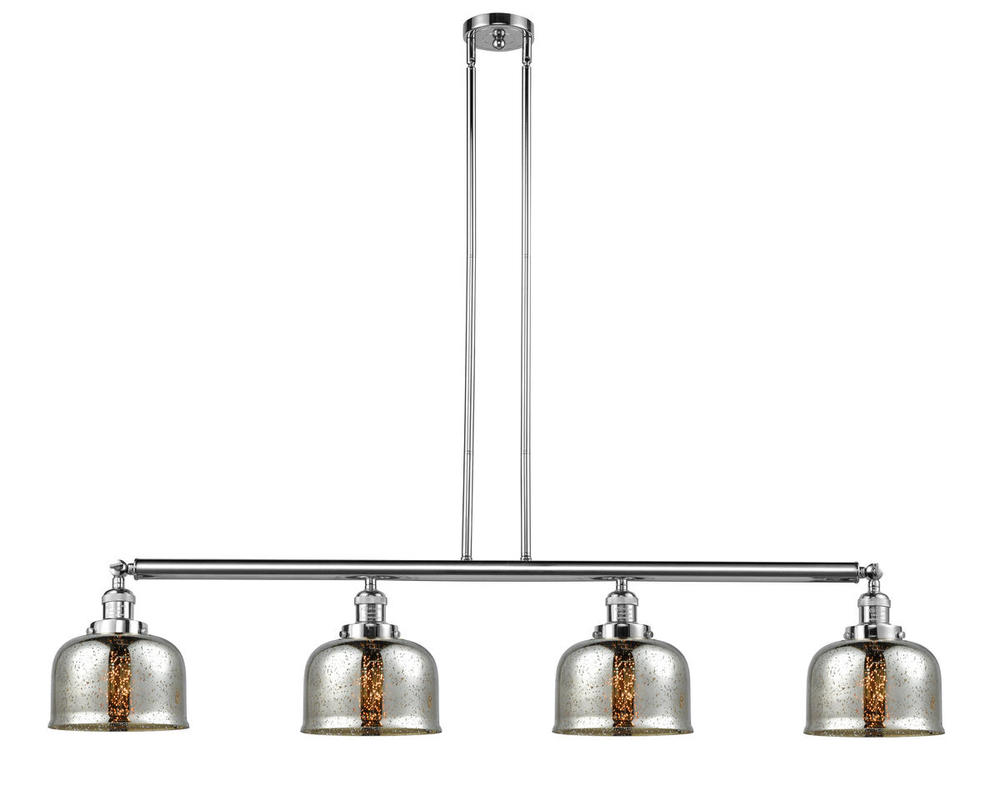 Bell - 4 Light - 53 inch - Polished Chrome - Stem Hung - Adjustable Island Light