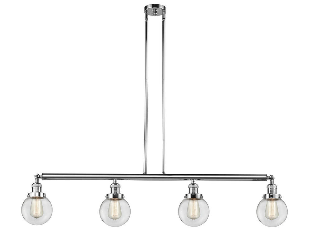 Beacon - 4 Light - 51 inch - Polished Chrome - Stem Hung - Adjustable Island Light