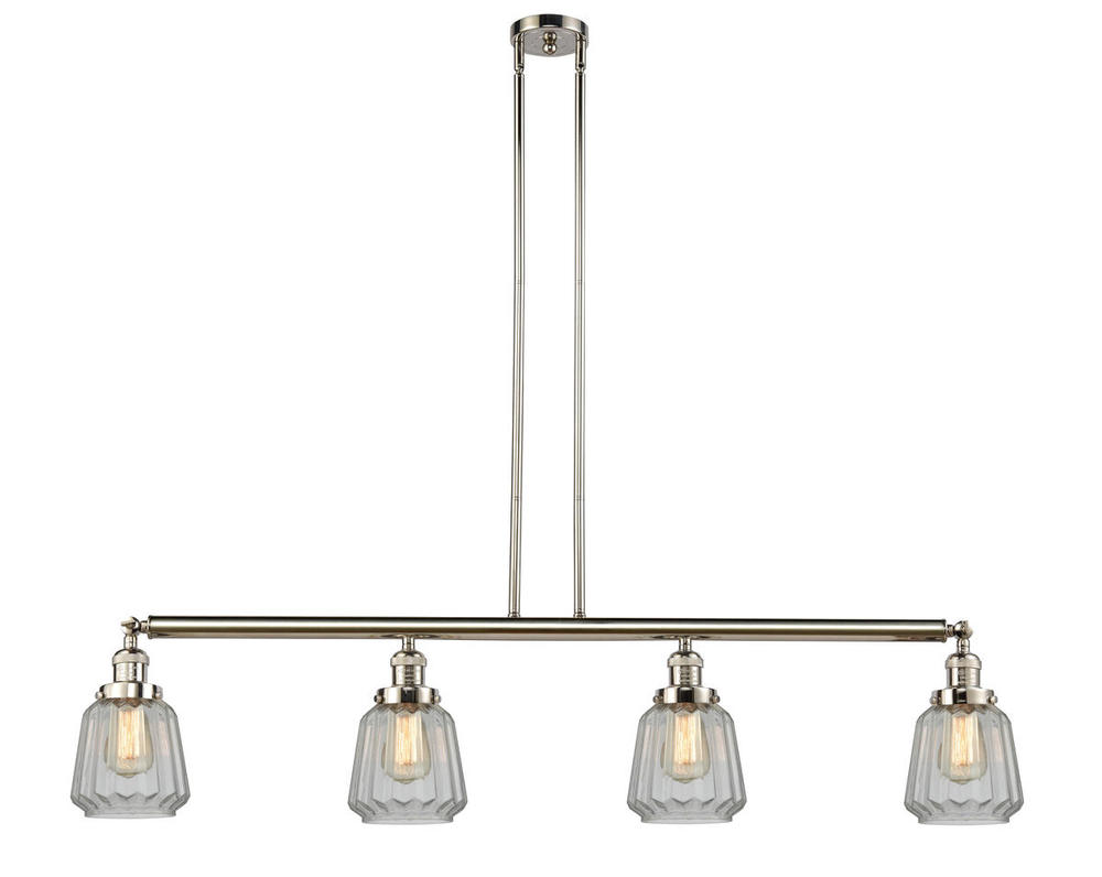 Chatham - 4 Light - 51 inch - Polished Nickel - Stem Hung - Adjustable Island Light
