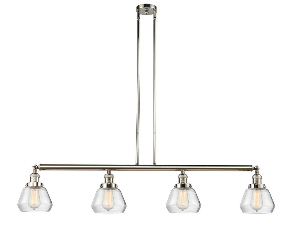 Fulton - 4 Light - 51 inch - Polished Nickel - Stem Hung - Adjustable Island Light