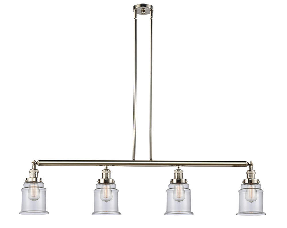 Canton - 4 Light - 51 inch - Polished Nickel - Stem Hung - Adjustable Island Light