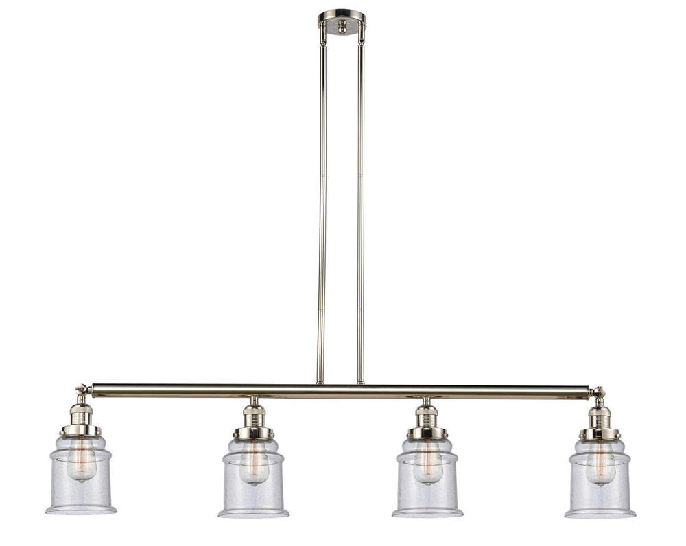 Canton - 4 Light - 51 inch - Polished Nickel - Stem Hung - Adjustable Island Light