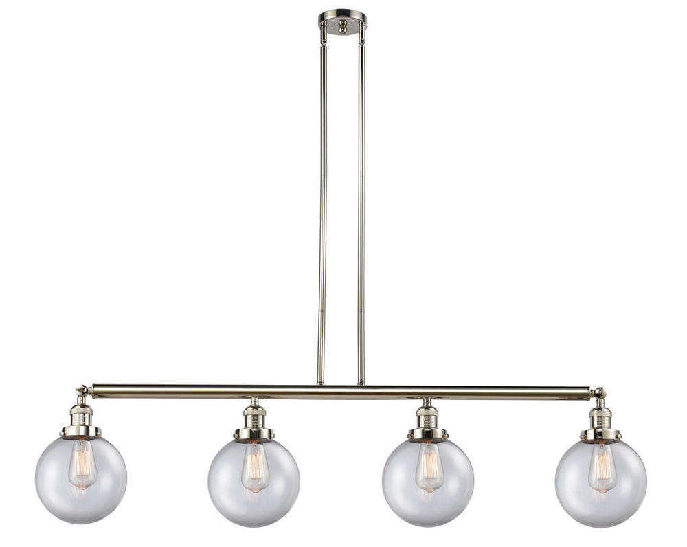 Beacon - 4 Light - 53 inch - Polished Nickel - Stem Hung - Adjustable Island Light