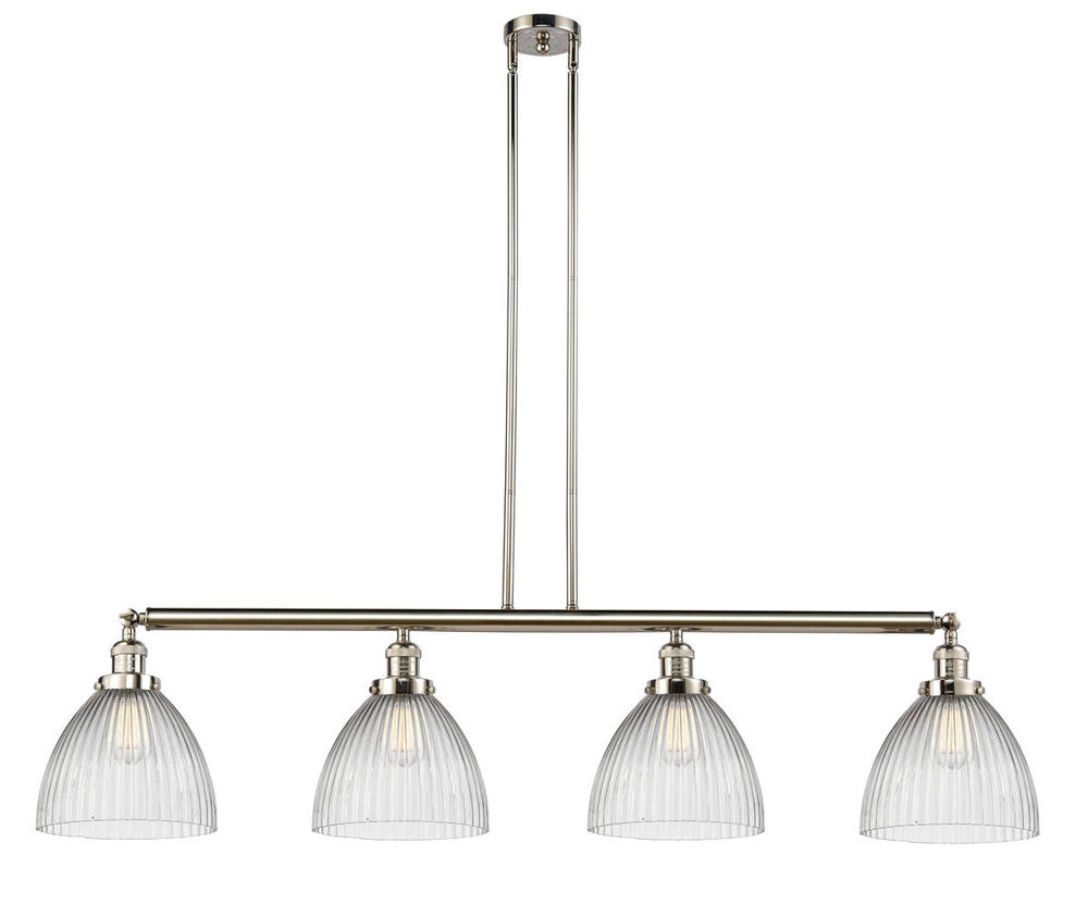 Seneca Falls - 4 Light - 51 inch - Polished Nickel - Stem Hung - Adjustable Island Light