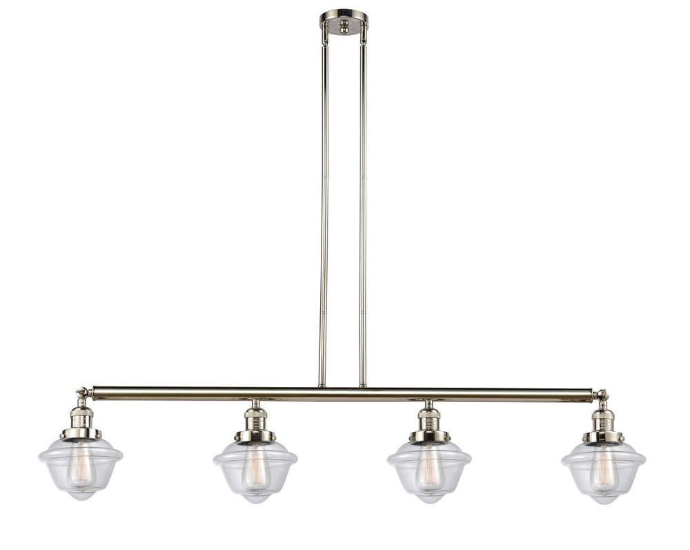 Oxford - 4 Light - 52 inch - Polished Nickel - Stem Hung - Adjustable Island Light