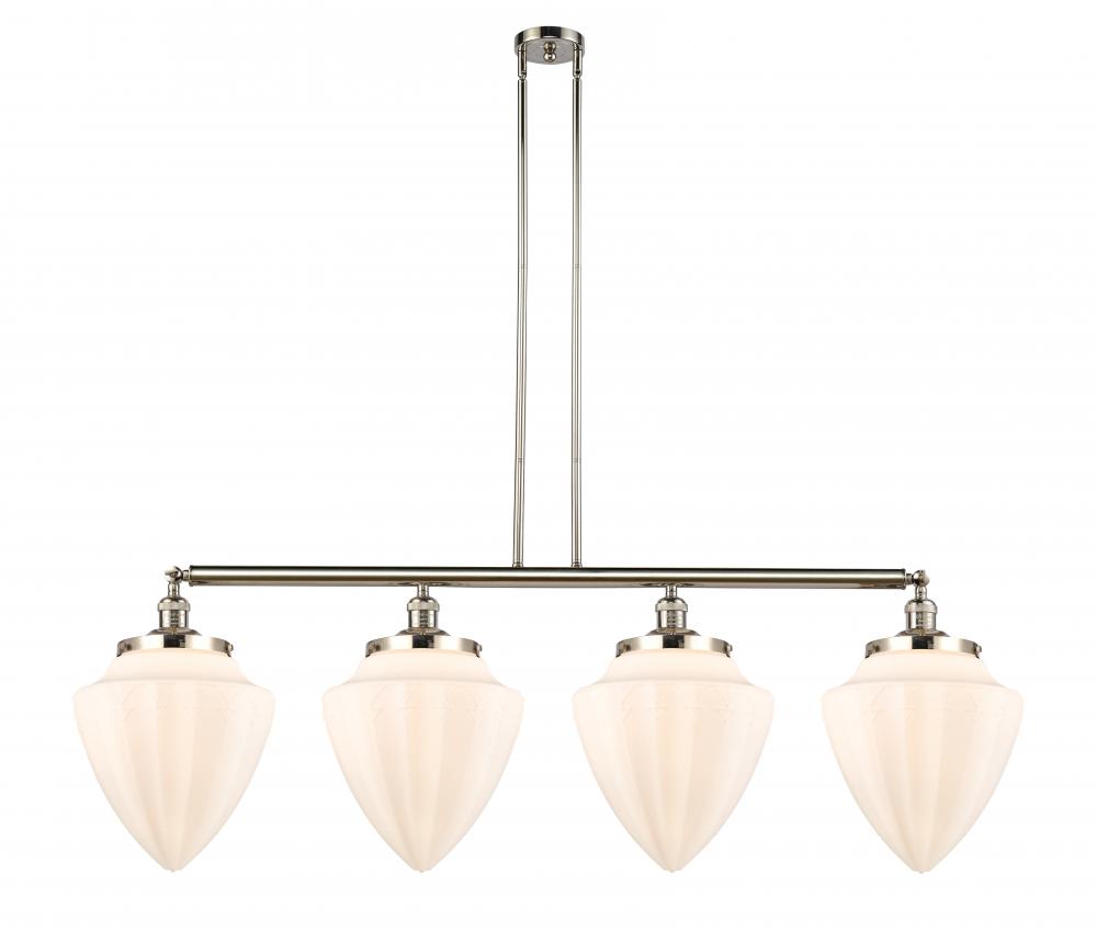 Bullet - 4 Light - 50 inch - Polished Nickel - Stem Hung - Adjustable Island Light