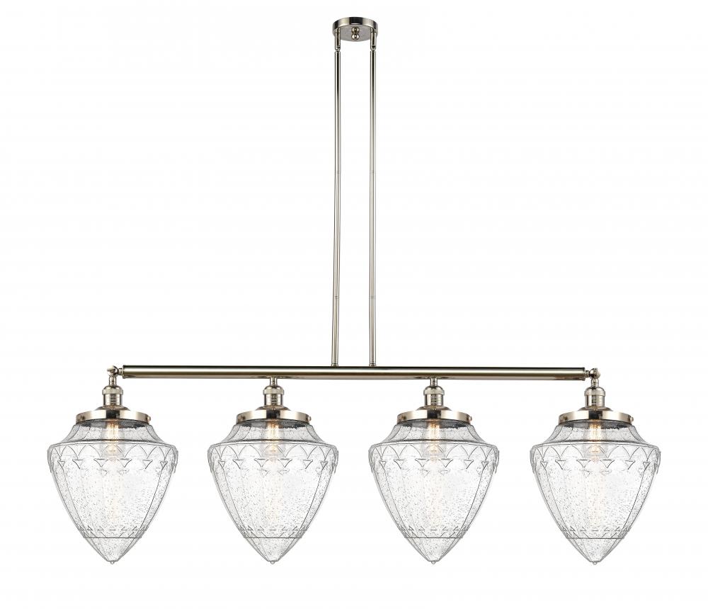 Bullet - 4 Light - 50 inch - Polished Nickel - Stem Hung - Adjustable Island Light