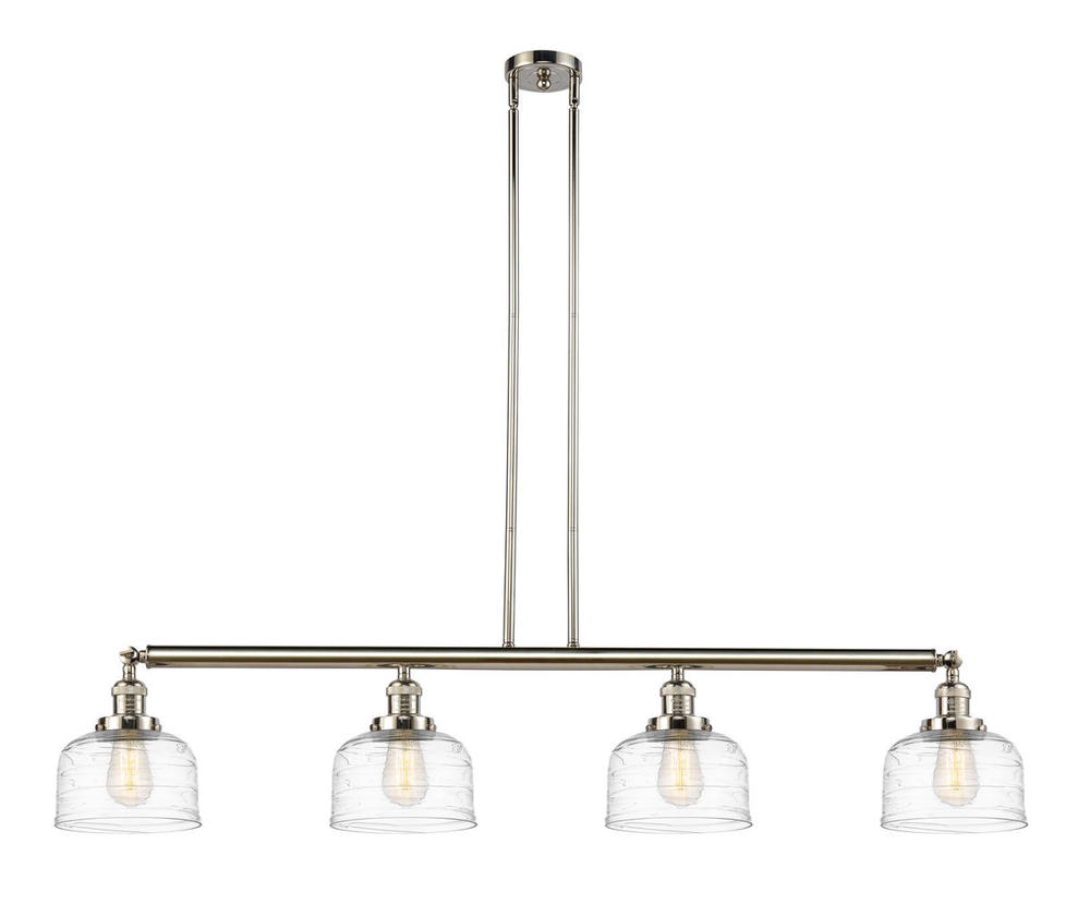 Bell - 4 Light - 53 inch - Polished Nickel - Stem Hung - Adjustable Island Light
