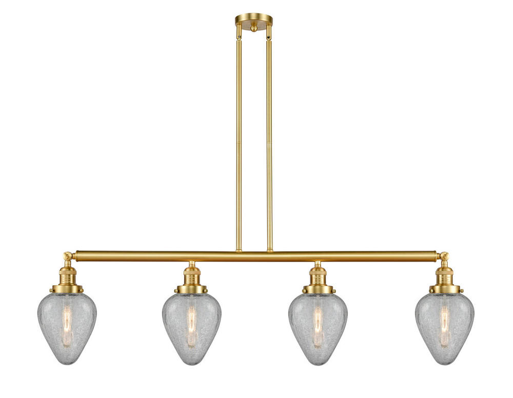 Geneseo - 4 Light - 52 inch - Satin Gold - Stem Hung - Adjustable Island Light