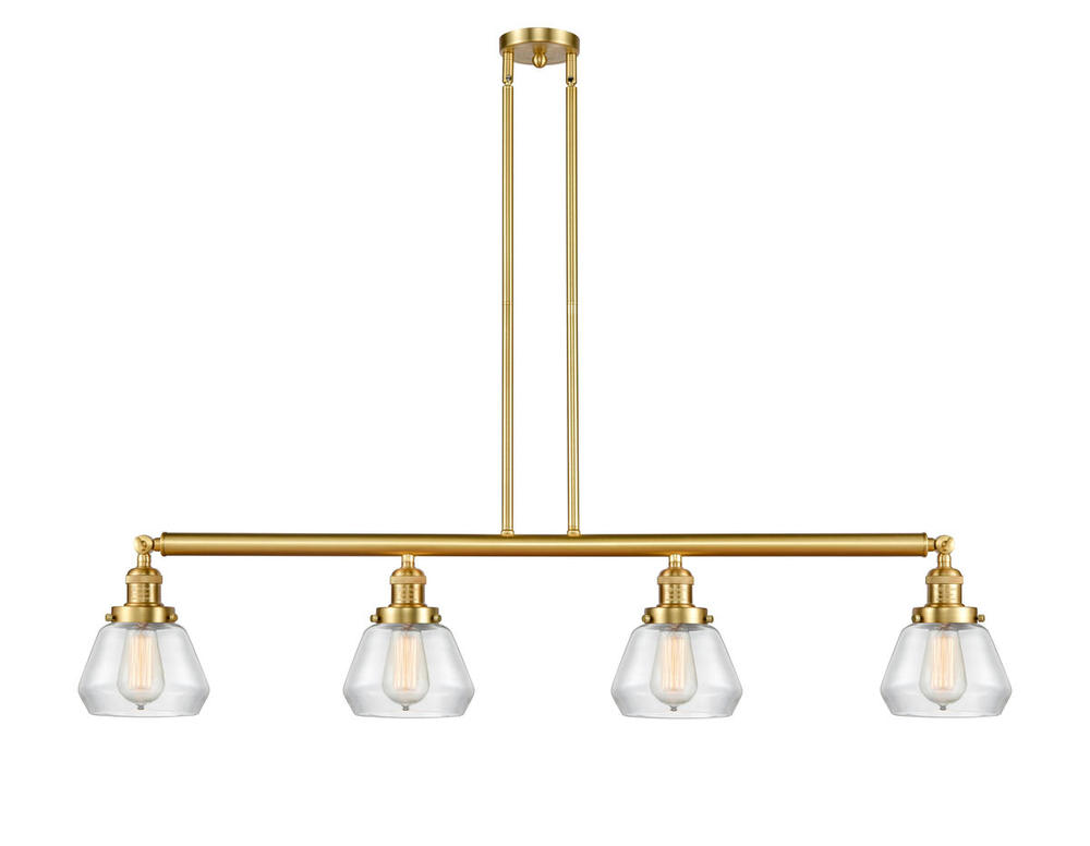 Fulton - 4 Light - 51 inch - Satin Gold - Stem Hung - Adjustable Island Light