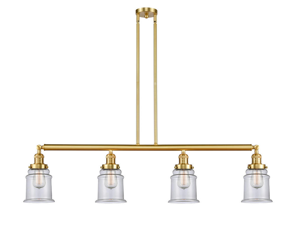 Canton - 4 Light - 51 inch - Satin Gold - Stem Hung - Adjustable Island Light