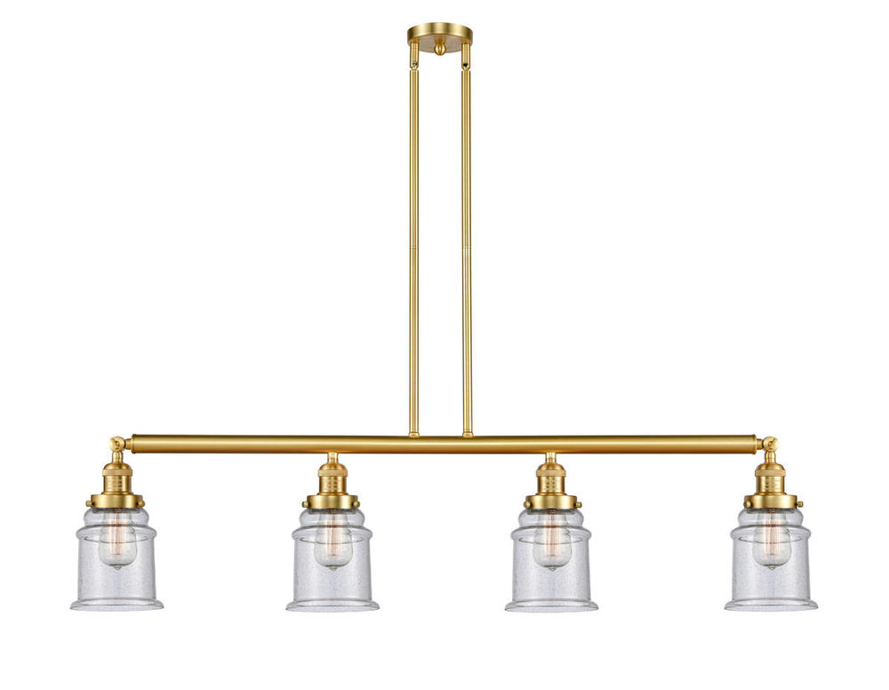 Canton - 4 Light - 51 inch - Satin Gold - Stem Hung - Adjustable Island Light