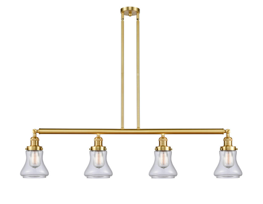 Bellmont - 4 Light - 51 inch - Satin Gold - Stem Hung - Adjustable Island Light