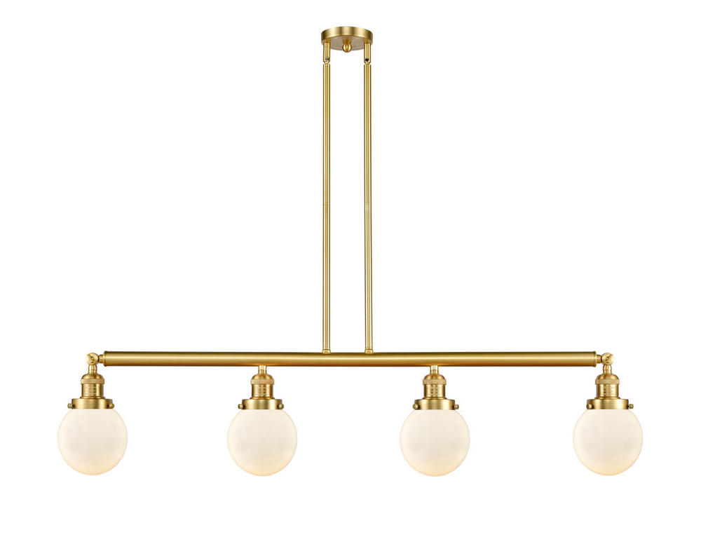 Beacon - 4 Light - 51 inch - Satin Gold - Stem Hung - Adjustable Island Light