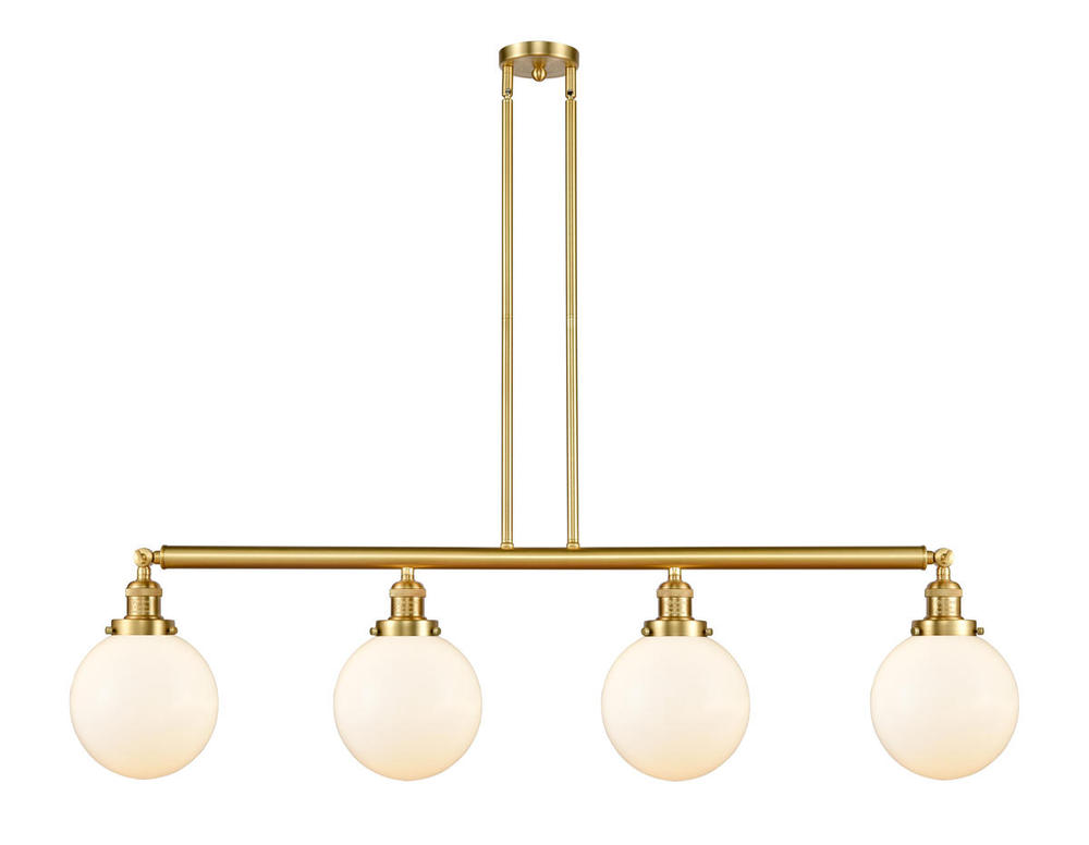 Beacon - 4 Light - 53 inch - Satin Gold - Stem Hung - Adjustable Island Light