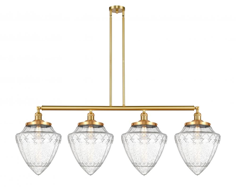 Bullet - 4 Light - 50 inch - Satin Gold - Stem Hung - Adjustable Island Light