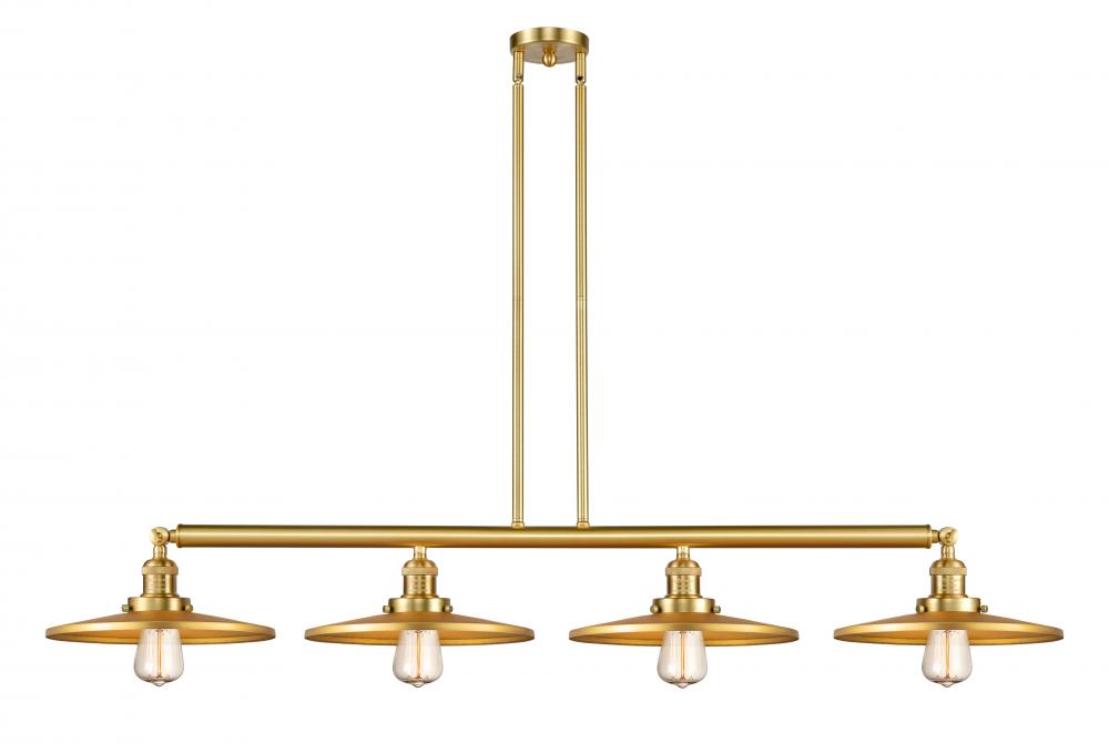 Appalachian - 4 Light - 57 inch - Satin Gold - Stem Hung - Adjustable Island Light