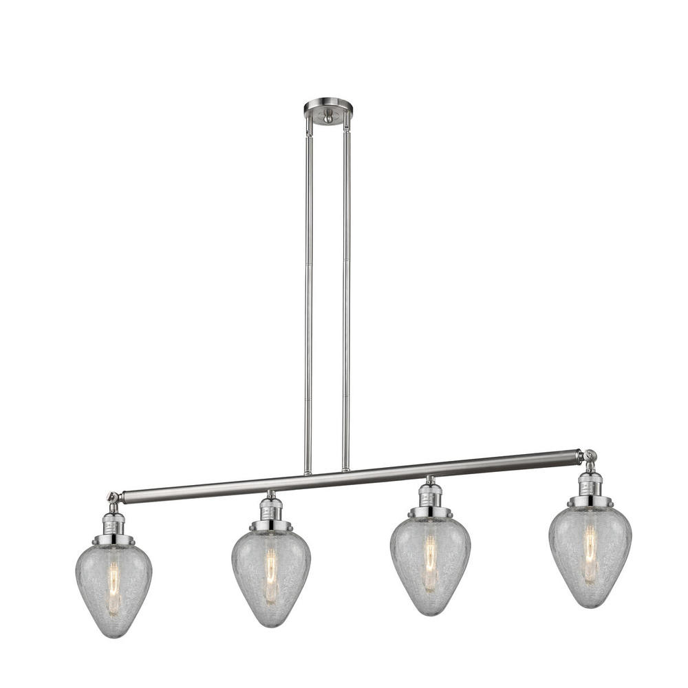 Geneseo - 4 Light - 52 inch - Brushed Satin Nickel - Stem Hung - Adjustable Island Light