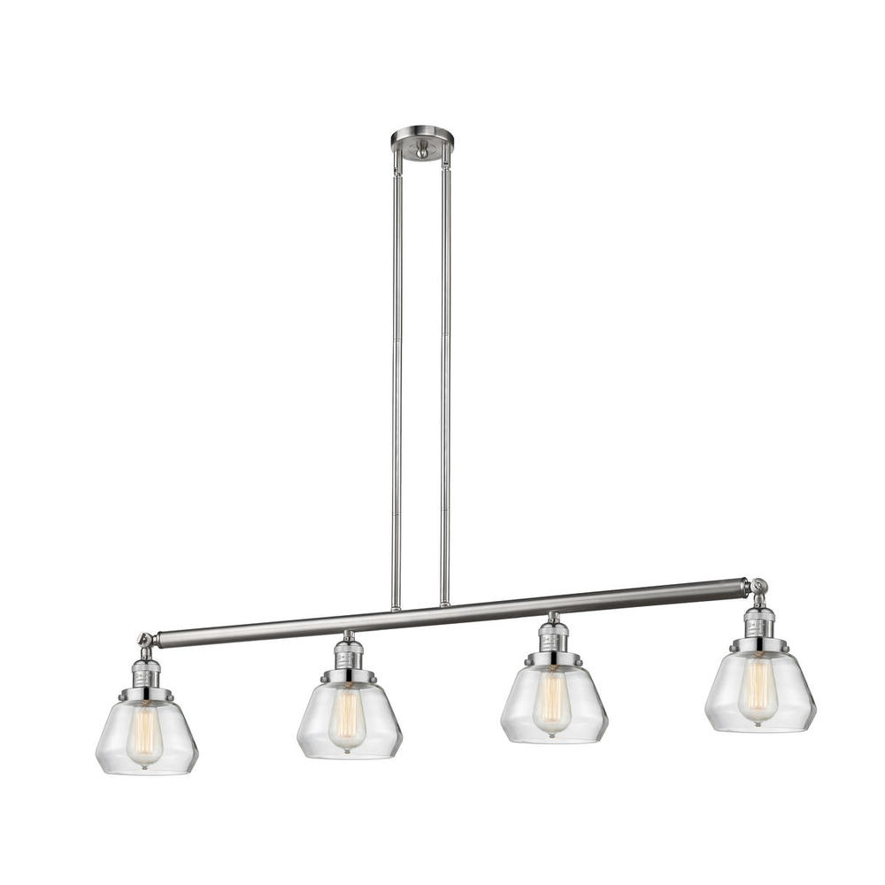 Fulton - 4 Light - 51 inch - Brushed Satin Nickel - Stem Hung - Adjustable Island Light