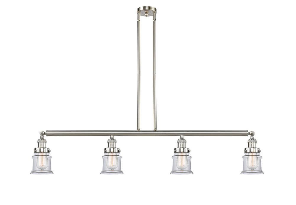 Canton - 4 Light - 51 inch - Brushed Satin Nickel - Stem Hung - Adjustable Island Light