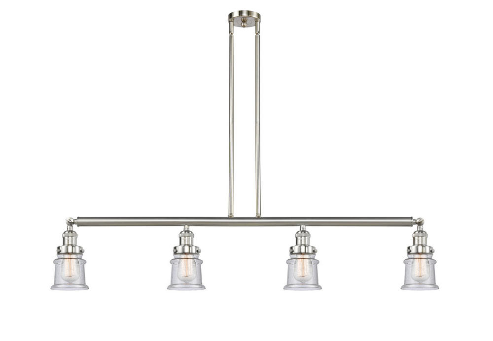Canton - 4 Light - 51 inch - Brushed Satin Nickel - Stem Hung - Adjustable Island Light