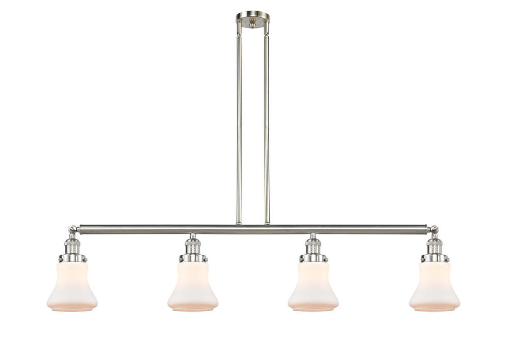 Bellmont - 4 Light - 51 inch - Brushed Satin Nickel - Stem Hung - Adjustable Island Light