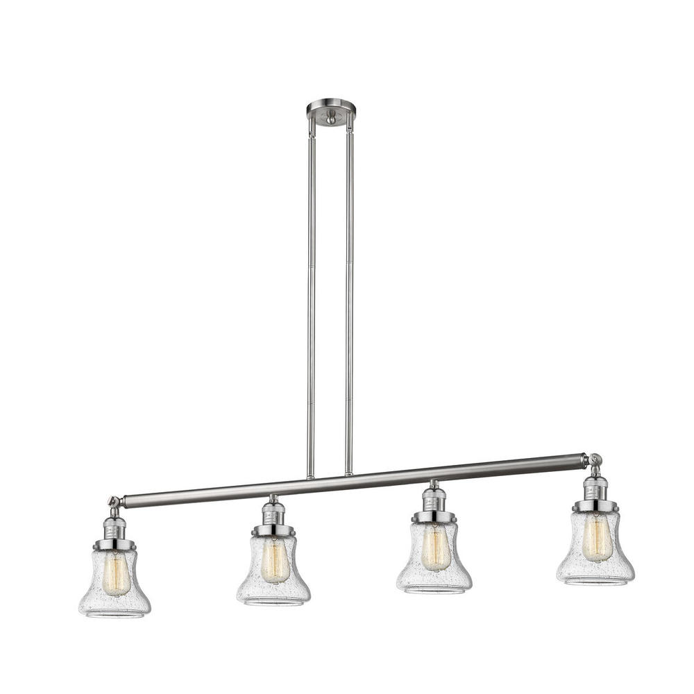 Bellmont - 4 Light - 51 inch - Brushed Satin Nickel - Stem Hung - Adjustable Island Light