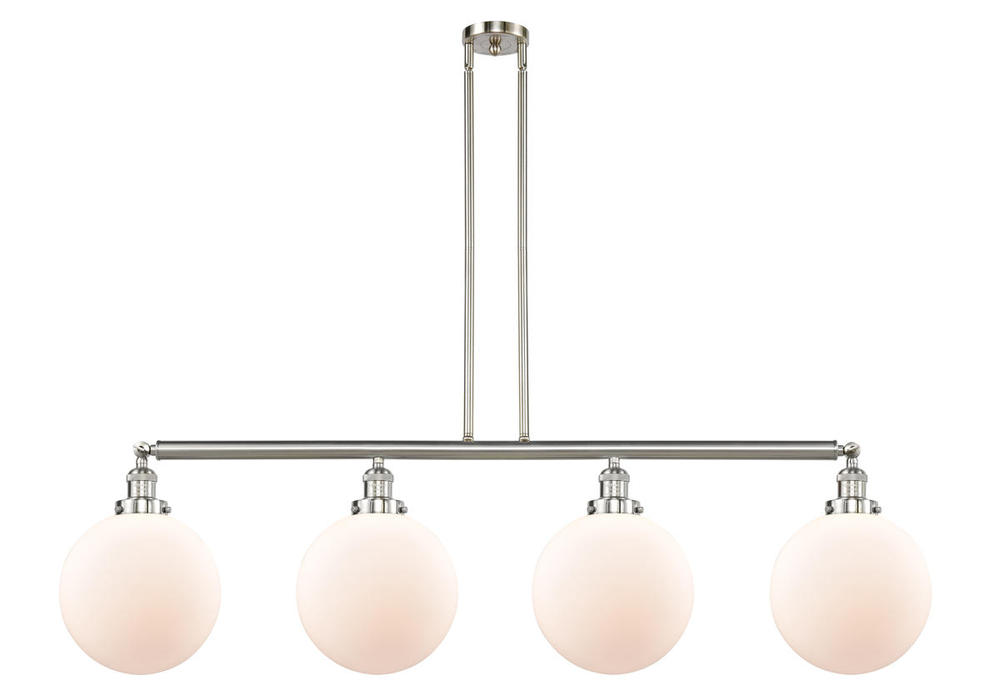 Beacon - 4 Light - 54 inch - Brushed Satin Nickel - Stem Hung - Adjustable Island Light