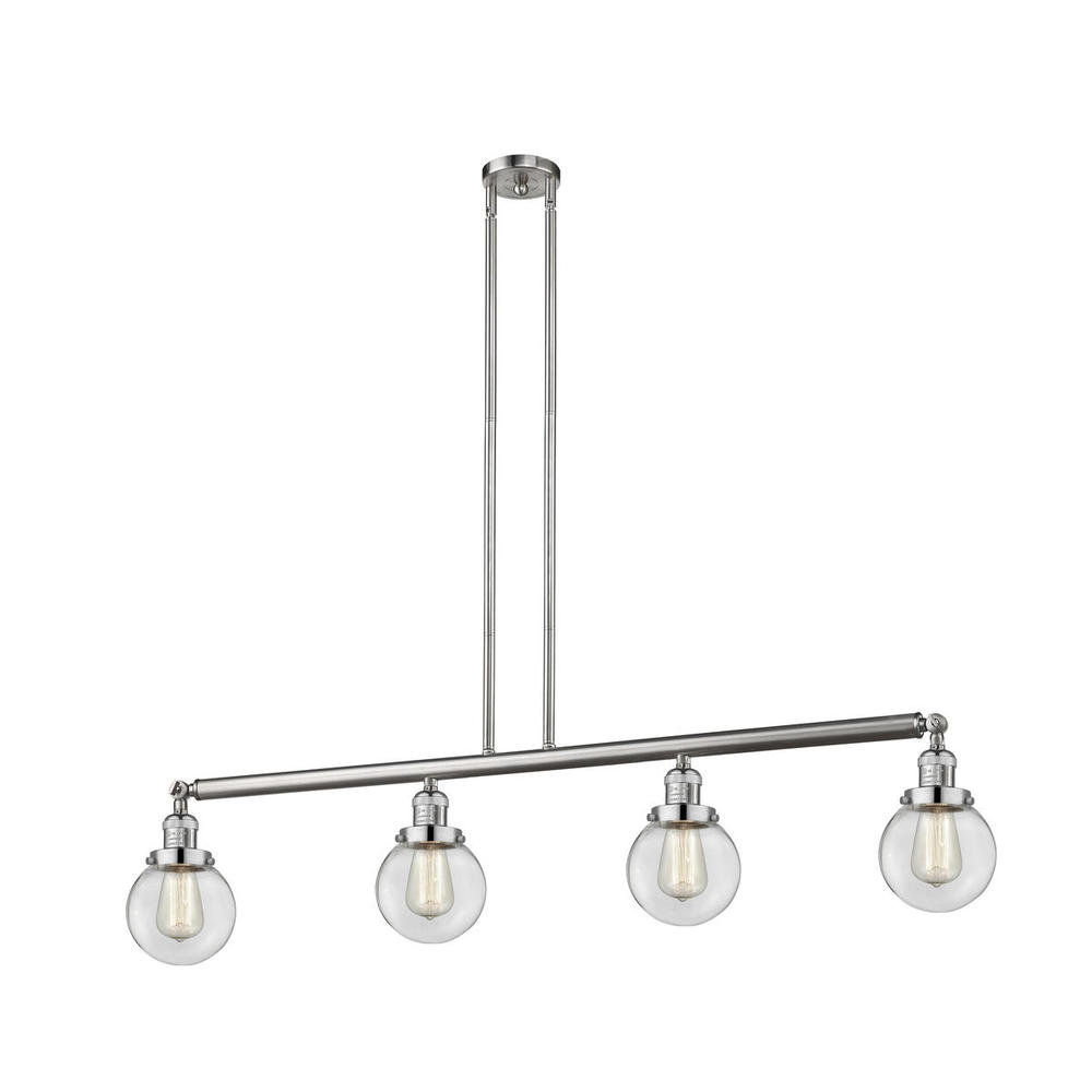 Beacon - 4 Light - 51 inch - Brushed Satin Nickel - Stem Hung - Adjustable Island Light
