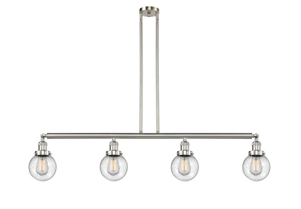 Beacon - 4 Light - 51 inch - Brushed Satin Nickel - Stem Hung - Adjustable Island Light