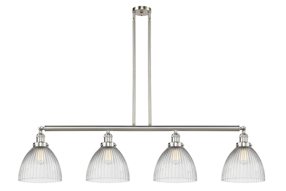 Seneca Falls - 4 Light - 51 inch - Brushed Satin Nickel - Stem Hung - Adjustable Island Light