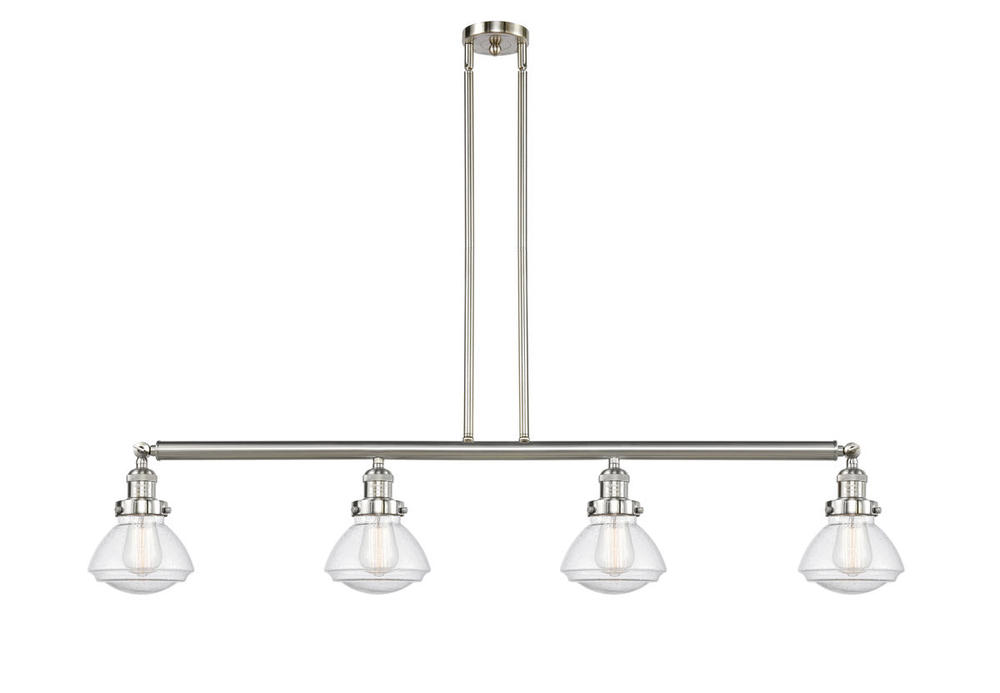 Olean - 4 Light - 51 inch - Brushed Satin Nickel - Stem Hung - Adjustable Island Light