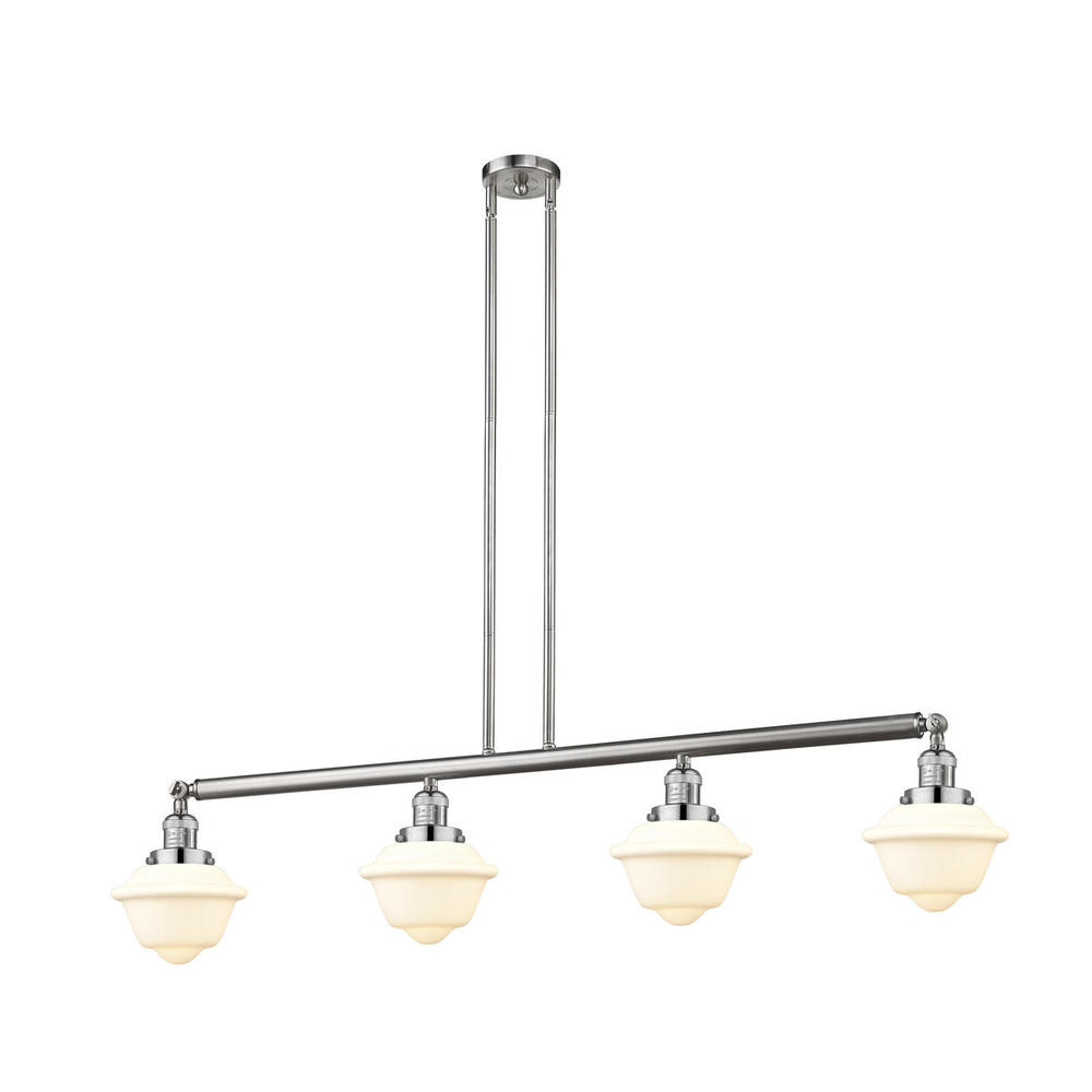 Oxford - 4 Light - 52 inch - Brushed Satin Nickel - Stem Hung - Adjustable Island Light
