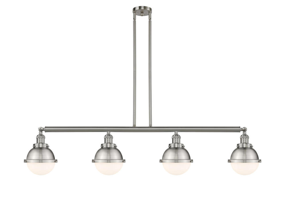 Hampden - 4 Light - 52 inch - Brushed Satin Nickel - Stem Hung - Adjustable Island Light
