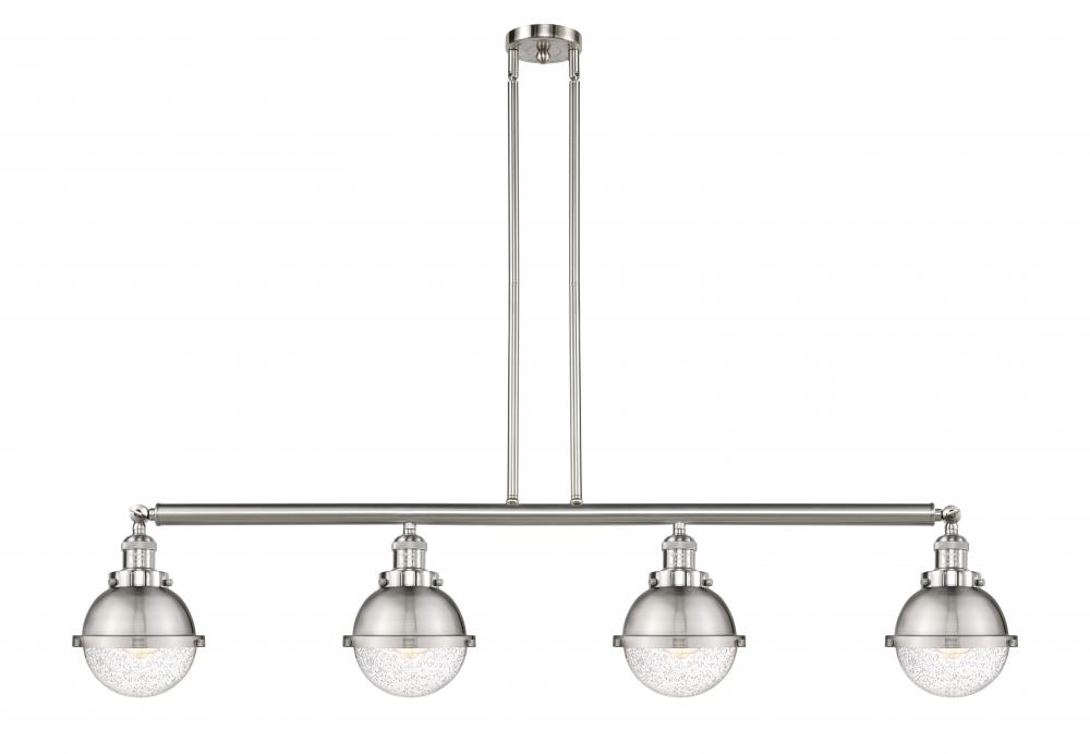 Hampden - 4 Light - 52 inch - Brushed Satin Nickel - Stem Hung - Adjustable Island Light