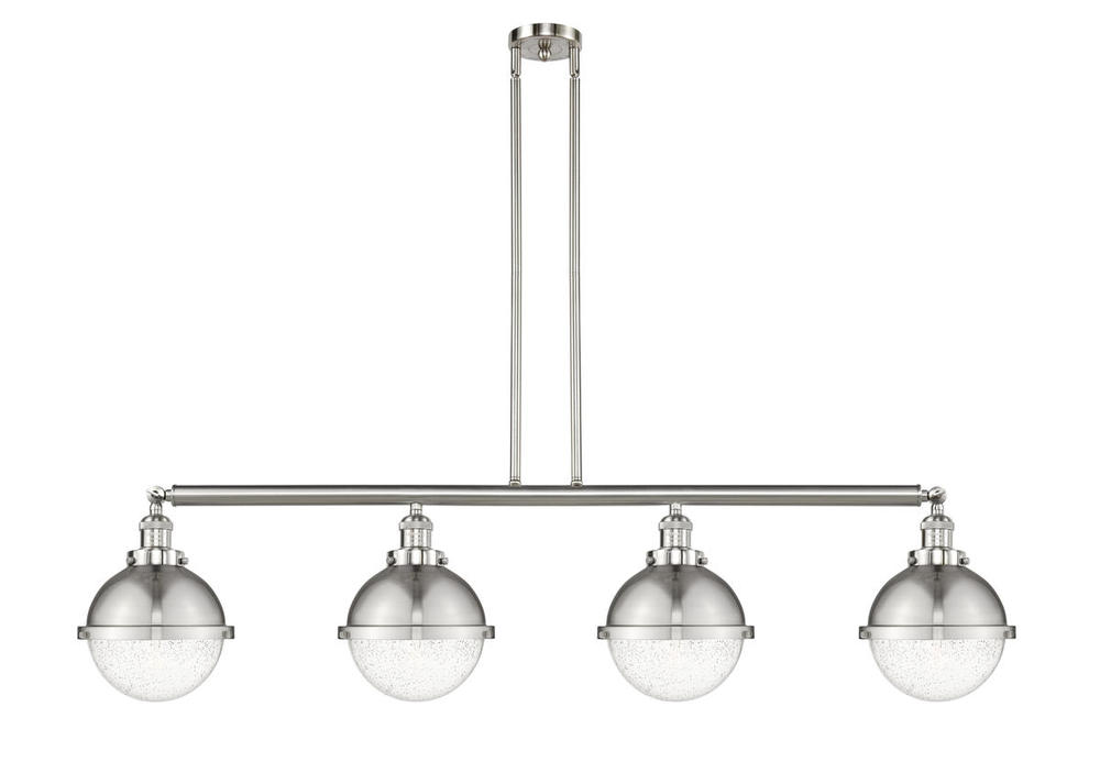 Hampden - 4 Light - 54 inch - Brushed Satin Nickel - Stem Hung - Adjustable Island Light