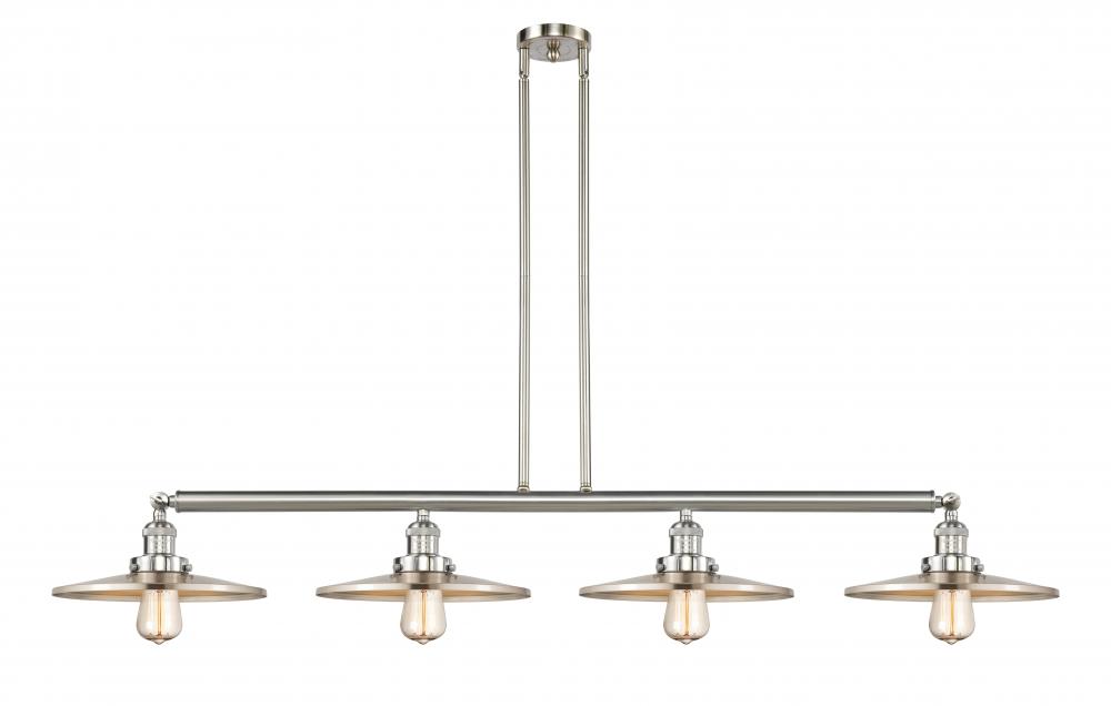 Appalachian - 4 Light - 57 inch - Brushed Satin Nickel - Stem Hung - Adjustable Island Light