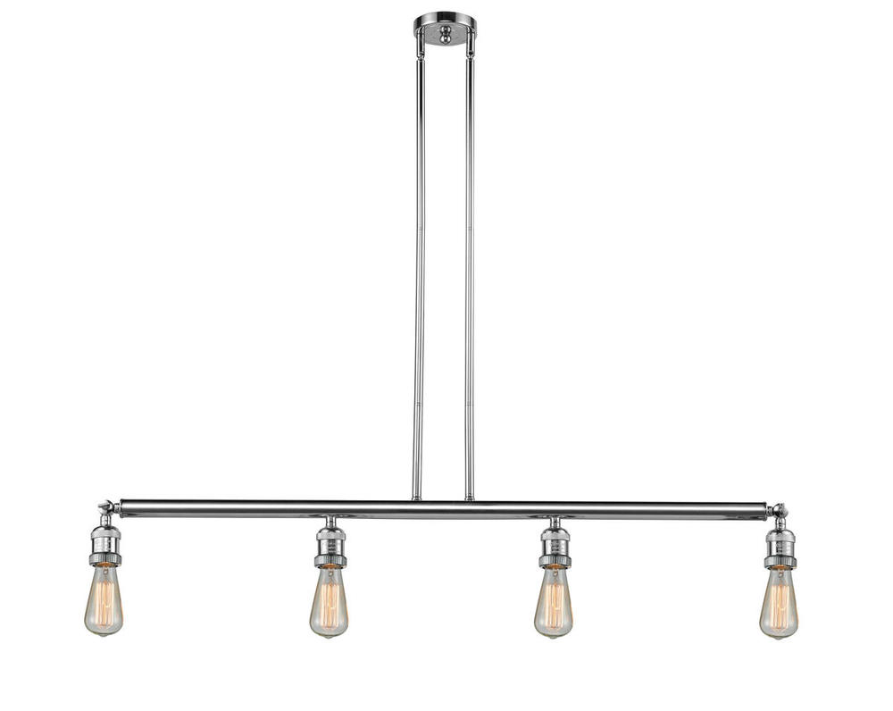 Bare Bulb - 4 Light - 48 inch - Polished Chrome - Stem Hung - Adjustable Island Light