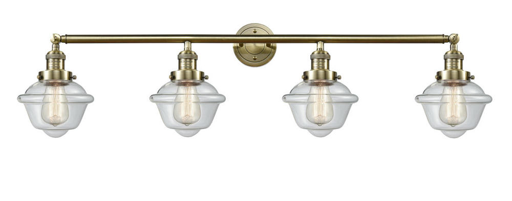 Oxford - 4 Light - 46 inch - Antique Brass - Adjustable Bath Vanity Light