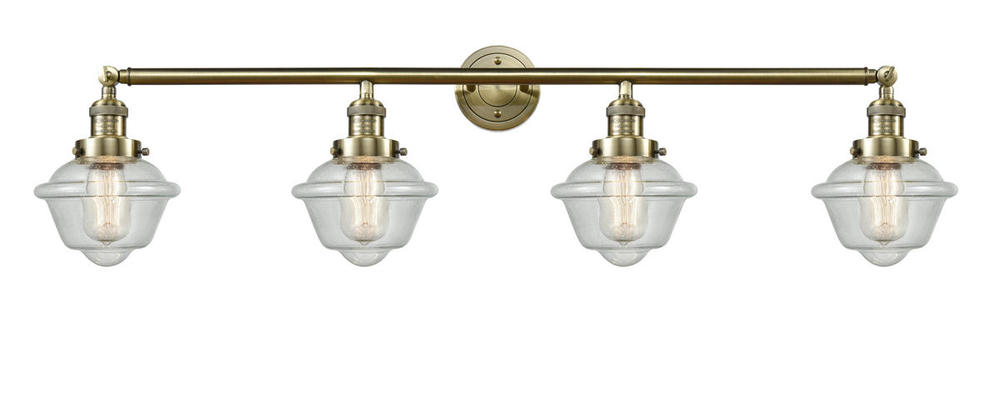 Oxford - 4 Light - 46 inch - Antique Brass - Adjustable Bath Vanity Light