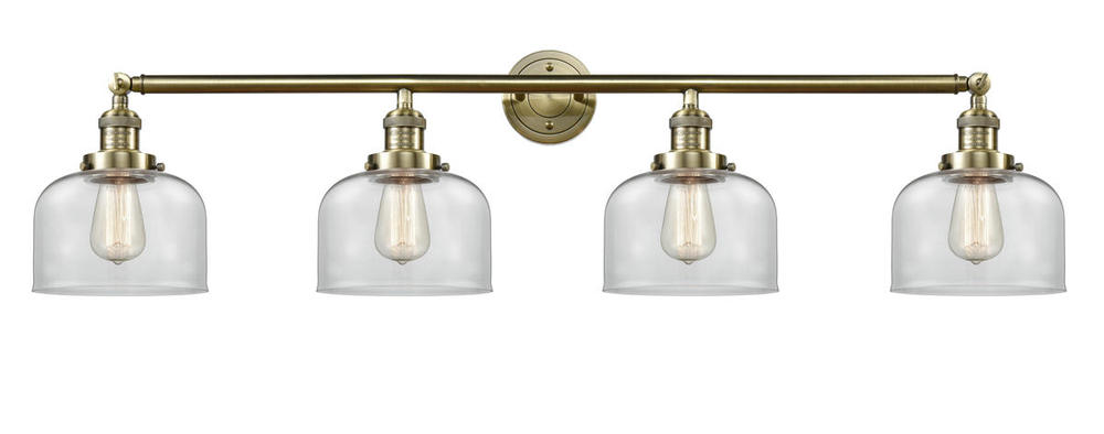 Bell - 4 Light - 44 inch - Antique Brass - Adjustable Bath Vanity Light