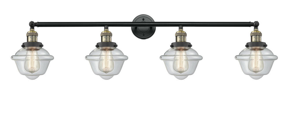 Oxford - 4 Light - 46 inch - Black Antique Brass - Adjustable Bath Vanity Light