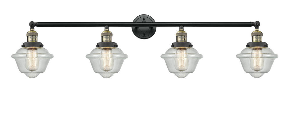 Oxford - 4 Light - 46 inch - Black Antique Brass - Adjustable Bath Vanity Light