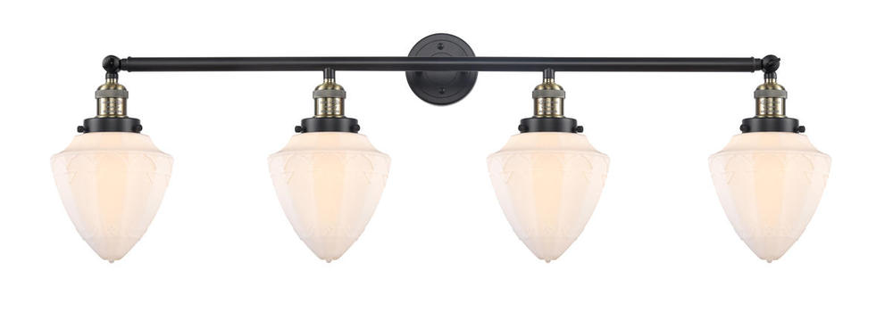 Bullet - 4 Light - 46 inch - Black Antique Brass - Adjustable Bath Vanity Light