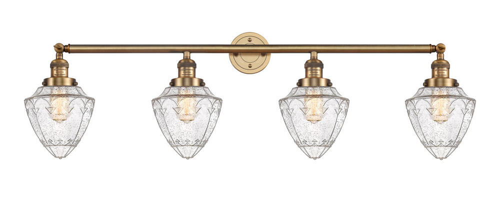 Bullet - 4 Light - 46 inch - Brushed Brass - Adjustable Bath Vanity Light