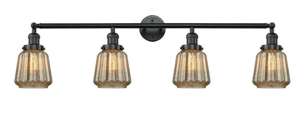 Chatham - 4 Light - 42 inch - Matte Black - Adjustable Bath Vanity Light