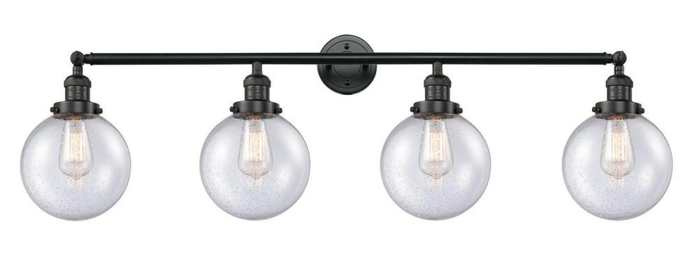 Beacon - 4 Light - 44 inch - Matte Black - Adjustable Bath Vanity Light