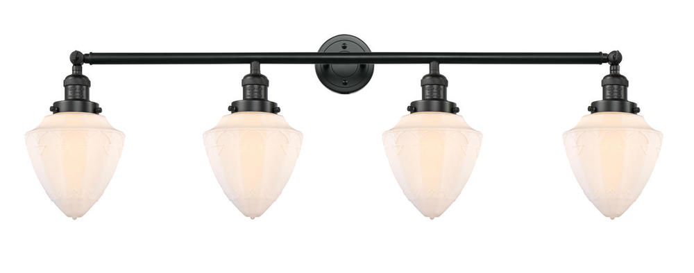 Bullet - 4 Light - 46 inch - Matte Black - Adjustable Bath Vanity Light