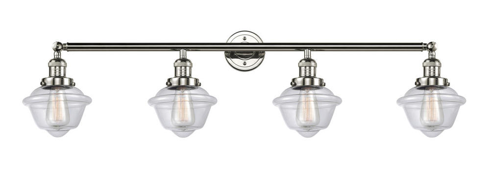Oxford - 4 Light - 46 inch - Polished Nickel - Adjustable Bath Vanity Light