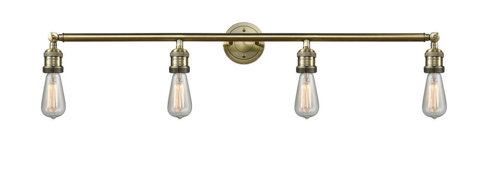 Bare Bulb - 4 Light - 42 inch - Antique Brass - Adjustable Bath Vanity Light